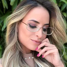 Модные овальные прозрачные очки для женщин, прозрачные линзы, очки с полуоправой, женские оптические очки, оправа для мужчин, унисекс, подарок