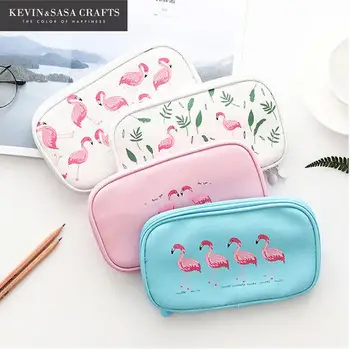 

Flamingo Big Pencil Case Quality Cute School Supplies Stationery Gift School Cute Girls Pencil Box Pencilcase Pencil Bag