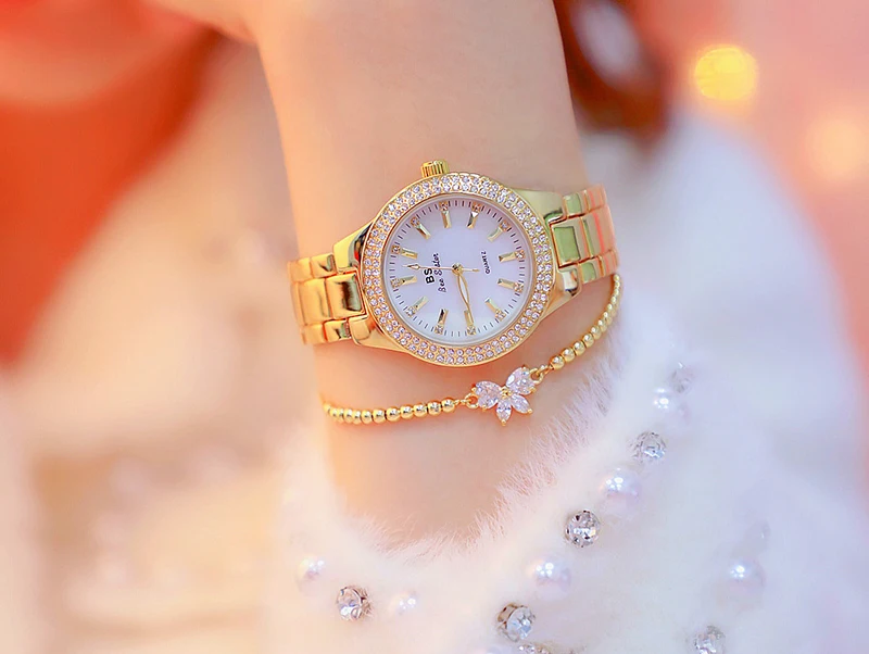 Женские часы с бриллиантами модные роскошные Брендовые женские часы с кристаллами Золотые женские наручные часы из нержавеющей стали Relogio Feminino