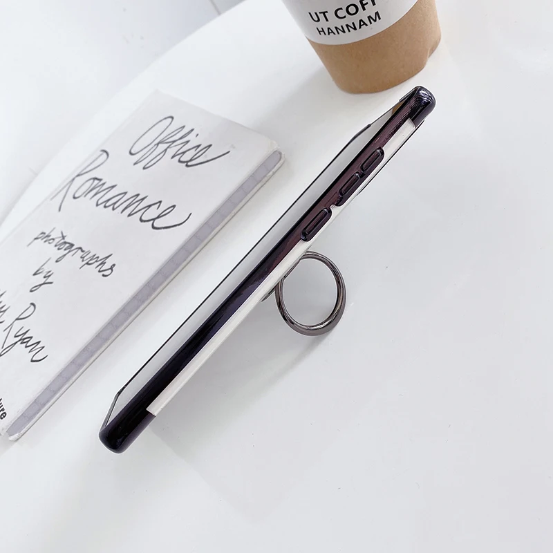 Прозрачный чехол с магнитным кольцом держателем для Samsung Galaxy Note 20 подставка A71 A51