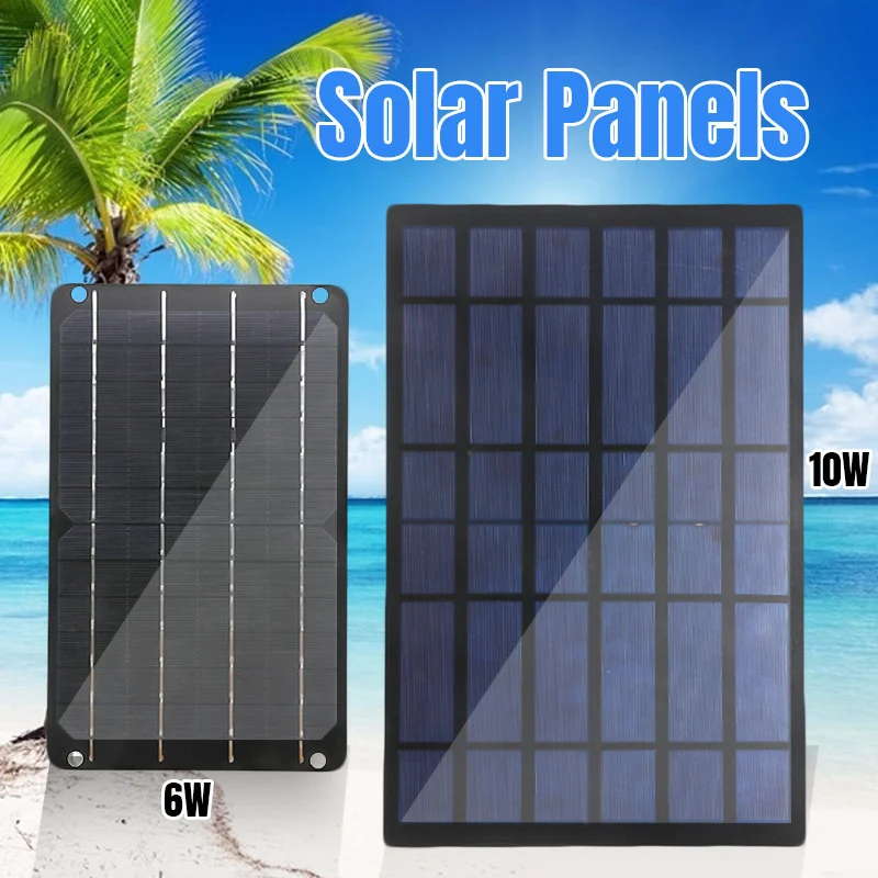 

10W/6W USB Solar Charger Solar Panels Charger 5V with USB Port Solar Battery Charger Power for Cell Phones
