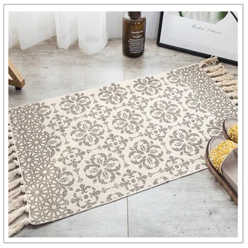 

Nordic Style Macrame Carpet With Tassels Handwoven Bedroom Bedside Area Rugs Living Room Morocco Simple Geometric Sofa Floor Mat