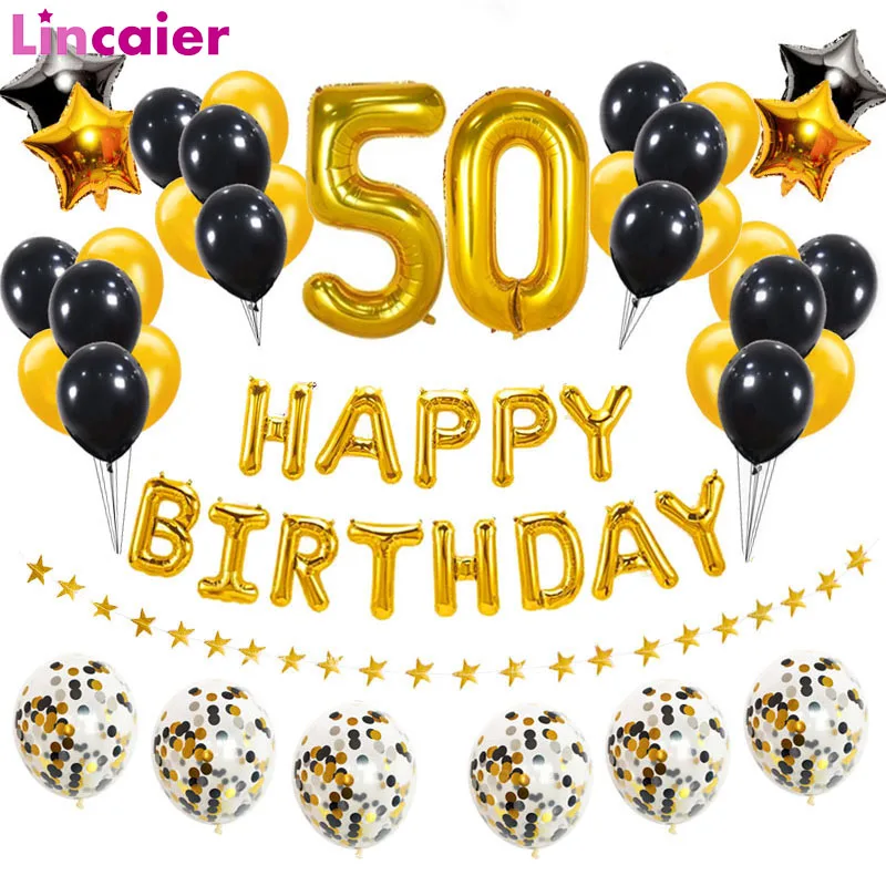 Mercado sangre Parcial Globos de aluminio con número 50 para decoración del hogar, suministros de  aniversario para decoración del hogar, feliz cumpleaños, 50 años de edad,  hombre y mujer|Globos y accesorios| - AliExpress