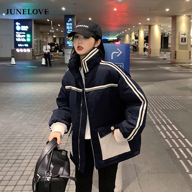 abrigo holgado coreano para estu Chaqueta de cuero negro para mujer abrigo holgado coreano para estu Chaqueta de cuero negro para mujer
