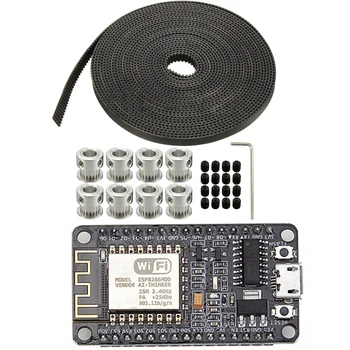 

Lua ESP8266 ESP-12E WIFI Development Board & 8PCS GT2 20T Bore 8mm Timing Pulley & 5m Belt for RepRap Prusa Mendel
