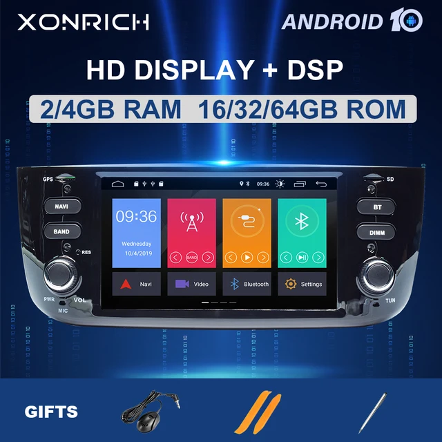 $US $150.62 DSP 4GB 64G Autoradio 1 Din Android 10 Car DVD Player Stereo For Fiat/Linea/Punto evo 2012-2015 Mul