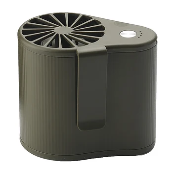 

Mini Fan USB Powered Fan Low Noise Hanging Waist Fan Easy to Carry(Army Green)