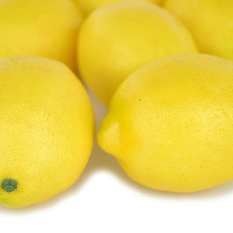 Fake Fruit Home House Kitchen Party Decoration Artificial Lifelike Simulation Yellow Lemon 10Pcs Set
