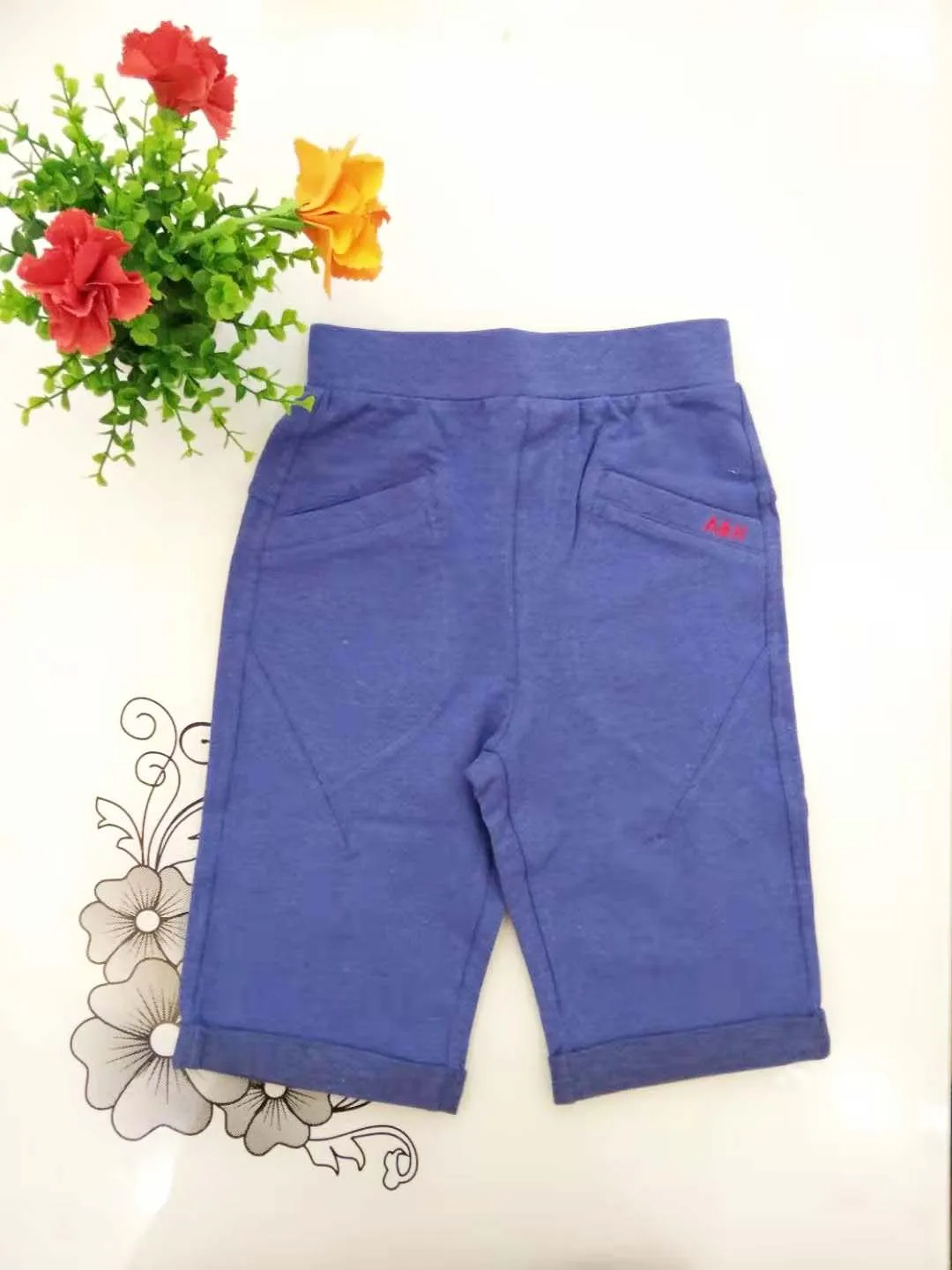 Трикотажные хлопковые однотонные джинсы для мальчиков г. Новая летняя детская спортивная одежда для отдыха для мальчиков детская одежда пять минут штанов