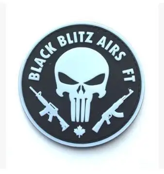 3D Embroidery Punisher Morale Skull 3D Rubber Pvc Board Air Gun Sport Military Tactical Clothes Backpack Badge Patch - Цвет: D