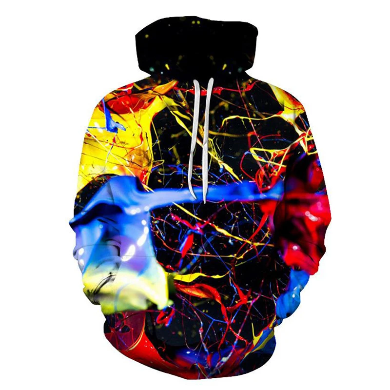 

Irregular Colorful Ink 3D Printed Hoodie Fashion Brand Autumn Men Women Sweatwear Cartoon Hoody Harajuku Pullovers Sweatshirts