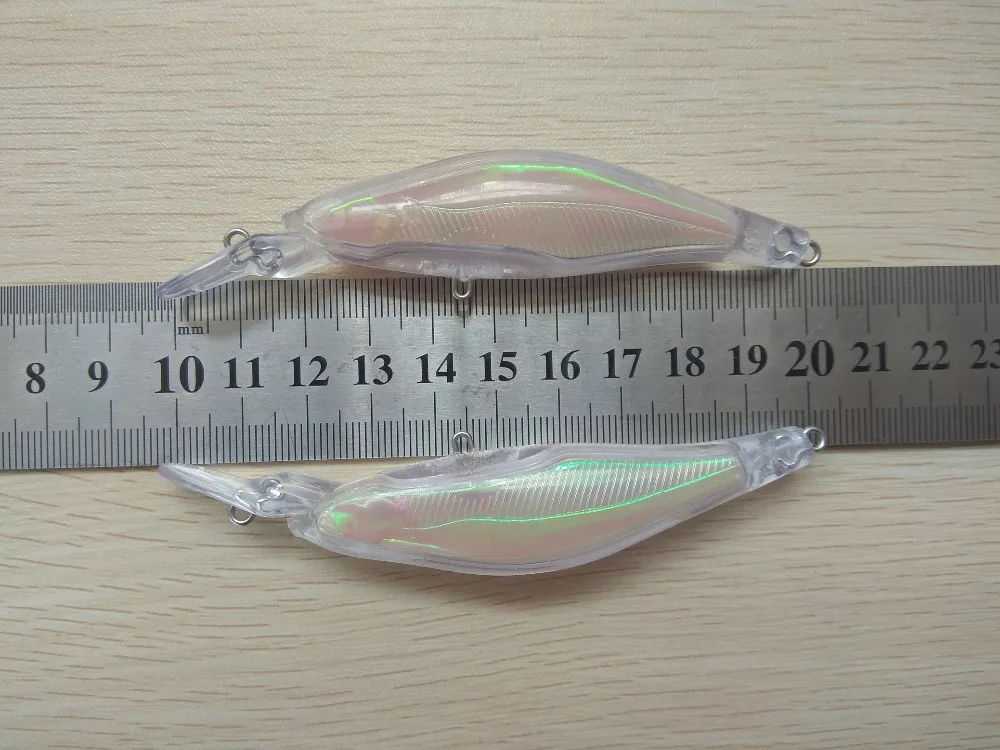 10 шт. неокрашенные рыболовные приманки для тела Minnow жесткие рыбалки воблер