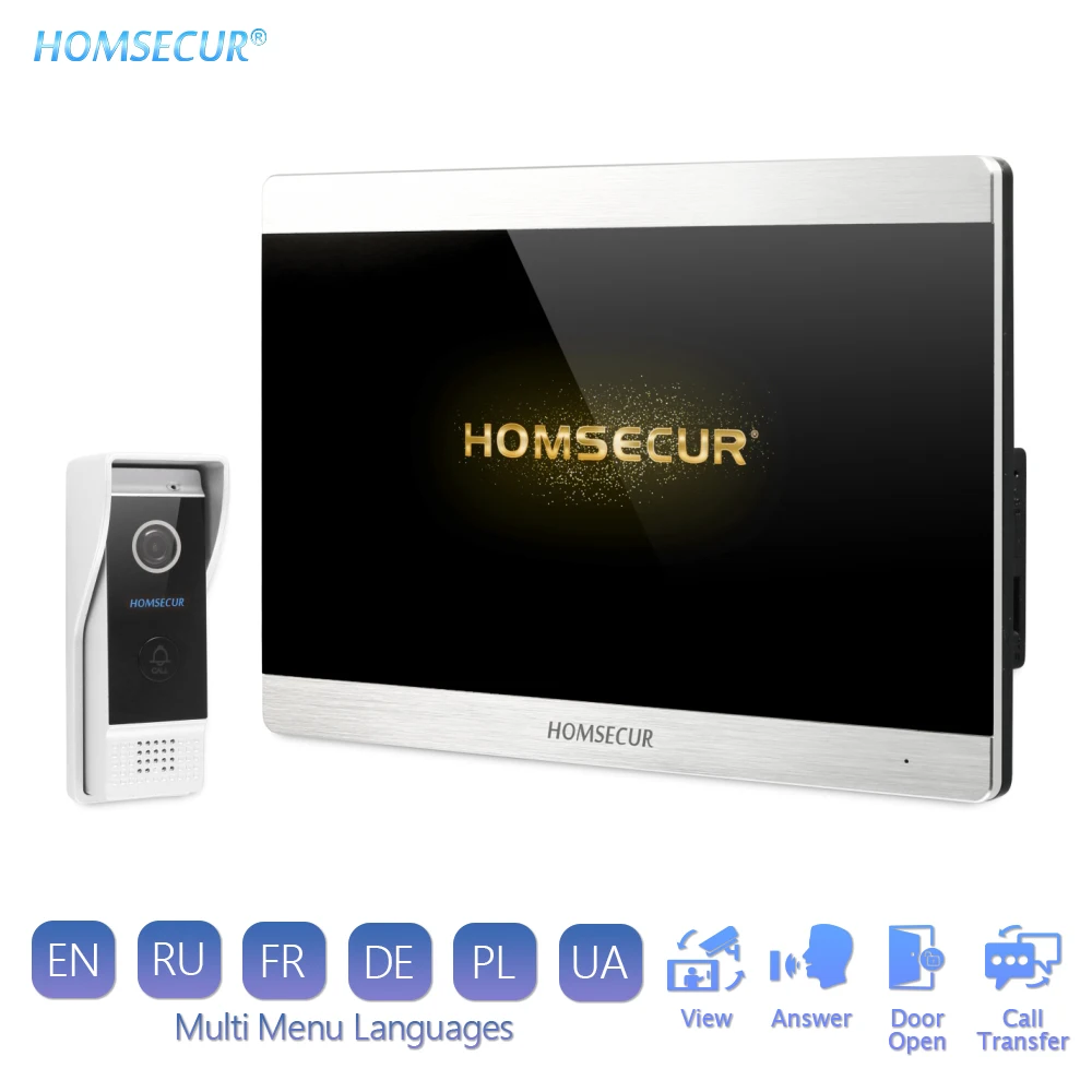 HOMSECUR 4 провода AHD видео домофон система с вызовом передачи движения обнаружения записи Snapshot BC031HD-B+ BM715HD-S