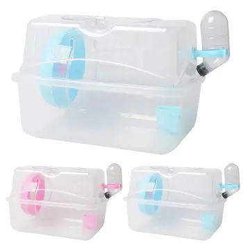 

Dorakitten 1pc Small Pet Nest Hamster Carrier Cage Set Plastic Clear Small Animal Habitat Hamster Mini Bottle Pet Supplies