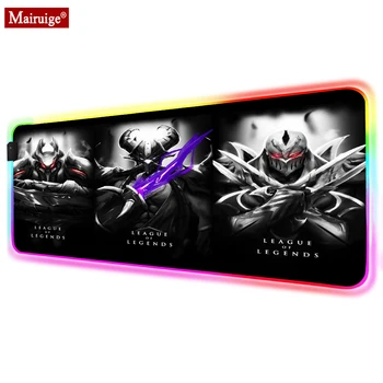 

League of Legends mid lane RGB Mouse Pad Gamer Accessories Large LED MousePad XL Gaming Desk Mats Best Seller Mause Carpet