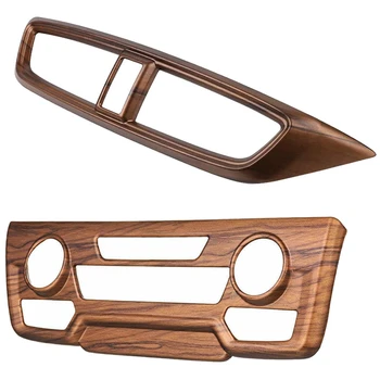 

2 Pcs Car Accessories: 1 Pcs Center Console CD Panel Cover & 1 Pcs Air Conditioning Wind Outlet Panel Dashboard Stickers