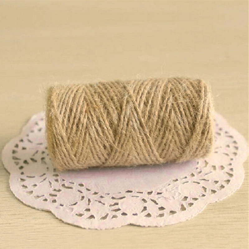 Natural Brown Hemp Rope Twine String Cord Craft DIY Making Jute Packaging Retro