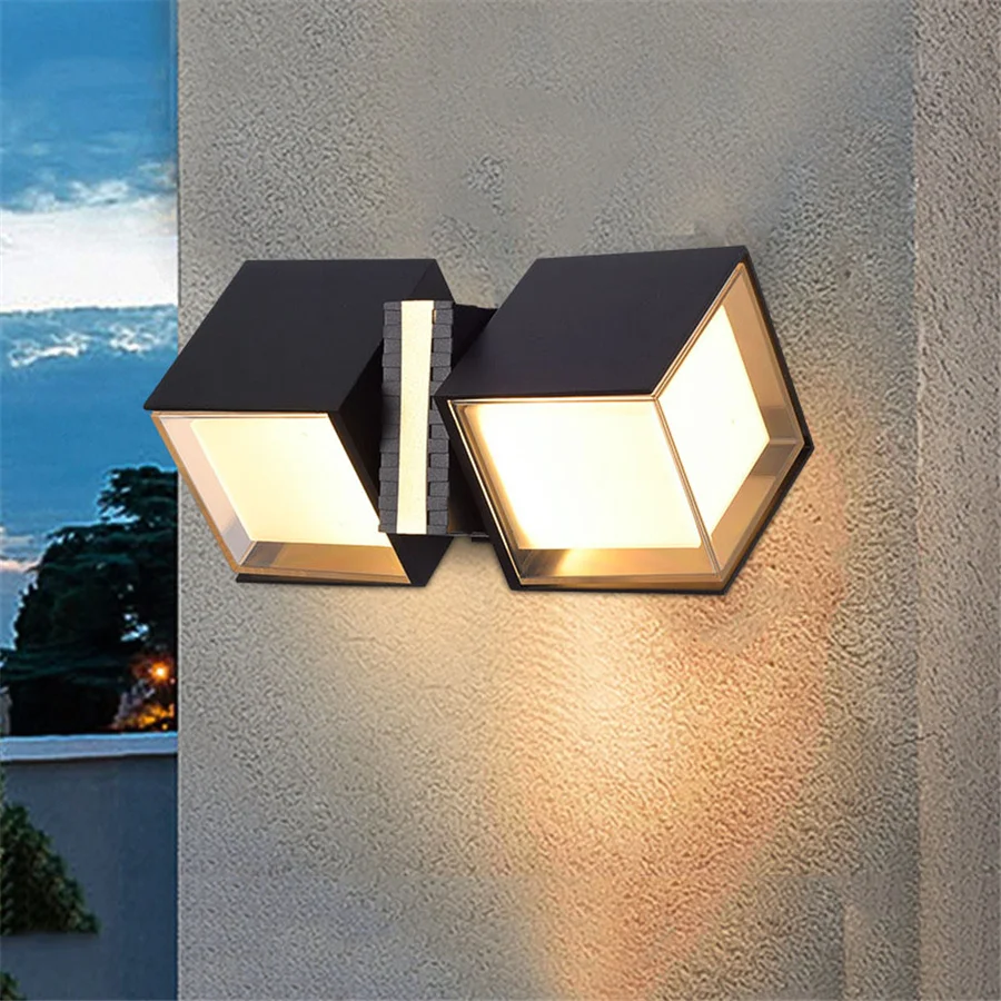 

Thrisdar 12W Rotatable LED Wall Light Outdoor Garden Front Door Porch Light Waterproof Terrace Aisle Adjustable Wall Lamps