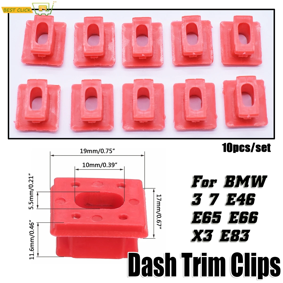 Center Console Dashboard Dash Trim Strip Inserts Clips For Bmw E46