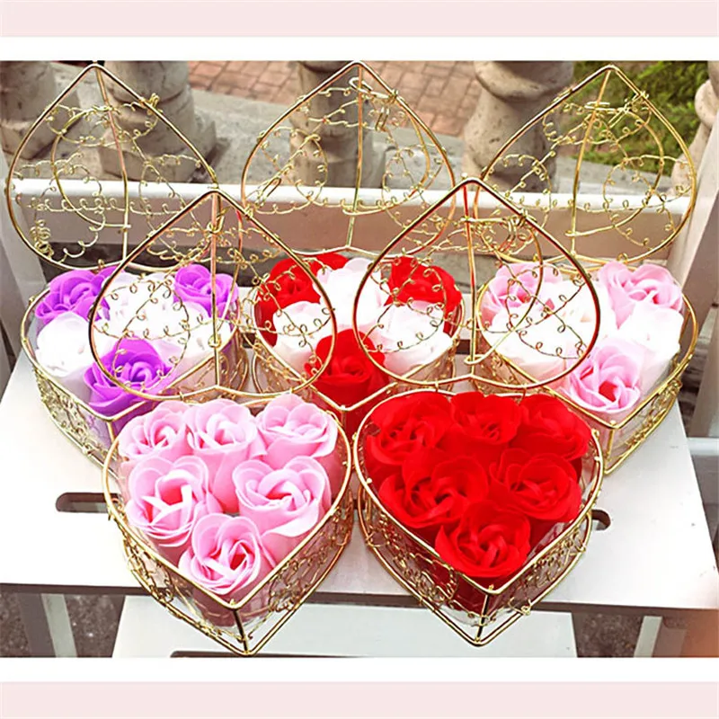 6pcs Valentines Day Gift for Girlfriend Rose Flower Soap Wedding Gifts Guests To A Girl Bridesmaids Party Favors | Дом и сад