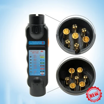 

New Car tools 12V 7 Pins Car Truck Trailer Plug Socket Tester Wiring Circuit Light Test Tool Car Accessory