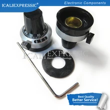 1 pçs 3590s 6.35mm botão de escala de precisão potenciômetro botão equipado com multi-turn potenciômetro em estoque