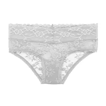 

USA Size S-XL Women's Transparent Briefs Panties White Bridal Underwear Lace Female Erotic Lingerie Hollowed Out Tanga Dreamer