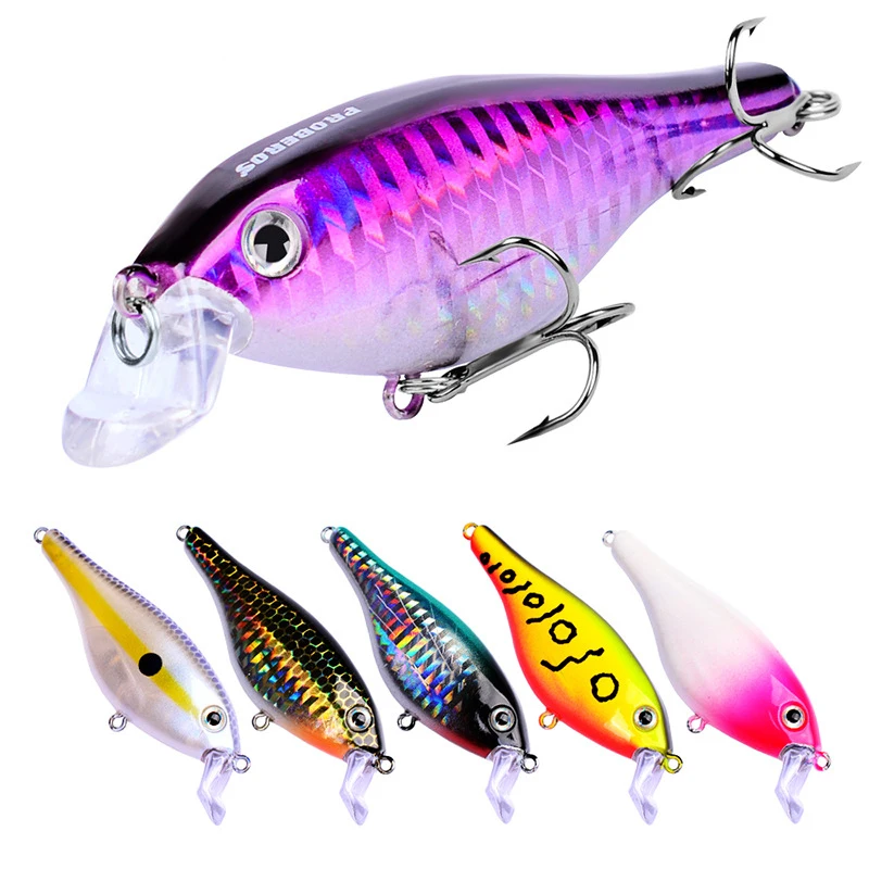 6 шт./компл. Topwater картина воблеры Пластик приманки для ловли рыбы, 3,"-8,4 см/11,09 г-0,4 oz VIB Bassbait 6 цветов блесна рыболовные снасти