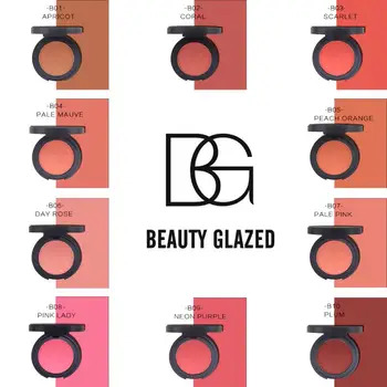 

Beauty Glazed 10 Color Face Blusher Powder Rouge Makeup Cheek Blusher Powder Concealer Foundation Matte Oil Control Blush TSLM2
