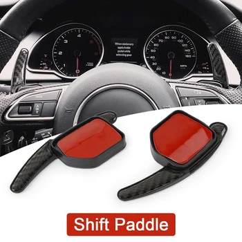 

Steering Wheel DSG Paddle Extension Shifters Shift Sticker Decoration Carbon Fiber Style for A1 A3 A4 A5 A7 Q5 Q7 TT TTS