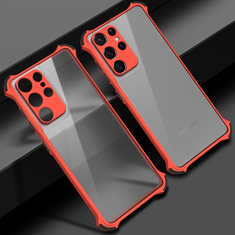 Luxury Shockproof Case For Samsung S20 FE Note 20 S20 Plus 20Ultra S21 Plus Matte Case A71 A51 A31 4G A52 A72 5G A70 A50 A30 A20