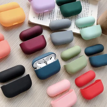 

For Airpods Pro Case Solid Candy Color Hard PC TWS Headphone Protective Cover Earphone Case for Apple Airpods Pro Scrub Coque