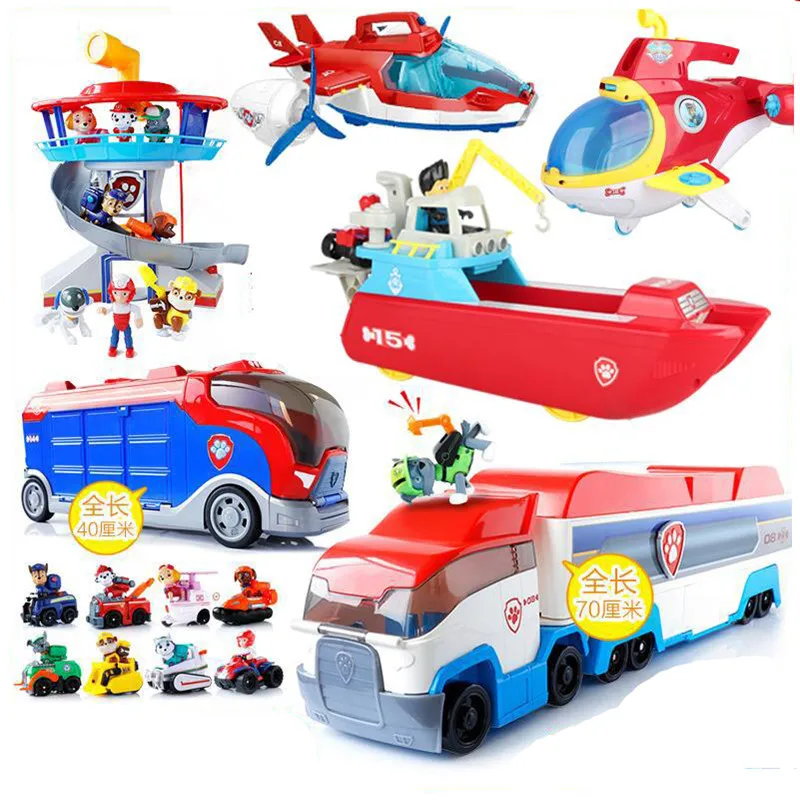 Paw Patrol игрушки набор собака мобильный спасательный большой автобус Щенячий патруль день рождения деформация детская игрушка рождественские подарки