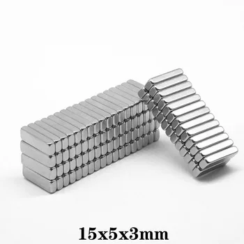 

20/50/100/200/300pcs 15x5x3 Powerful Small Magnets sheet Neodymium Magnet 15x5x3mm Block Permanent NdFeB Magnet 15*5*3
