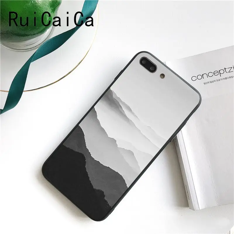 landscape mountain white smoke tree