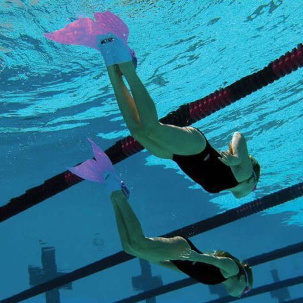 Palmes Courtes En Silicone Pour Enfants - Natation, Entraînement - Taille 24-26 - Design Coloré Avec Drainage Intelligent
