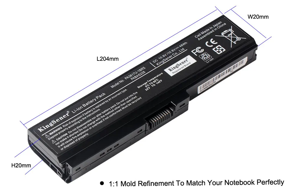 Kingsener-bateria para Toshiba Satellite A660 C640 C600 C650 C655 C660 L510 L630 L640 L650 L770 L670 L3818u Baterias p/ laptop - Imagem 5