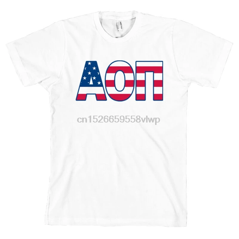 Alpha Omicron Pi Bella + Canvas T Shirt USA Letter Top AOPI ALL SIZES |