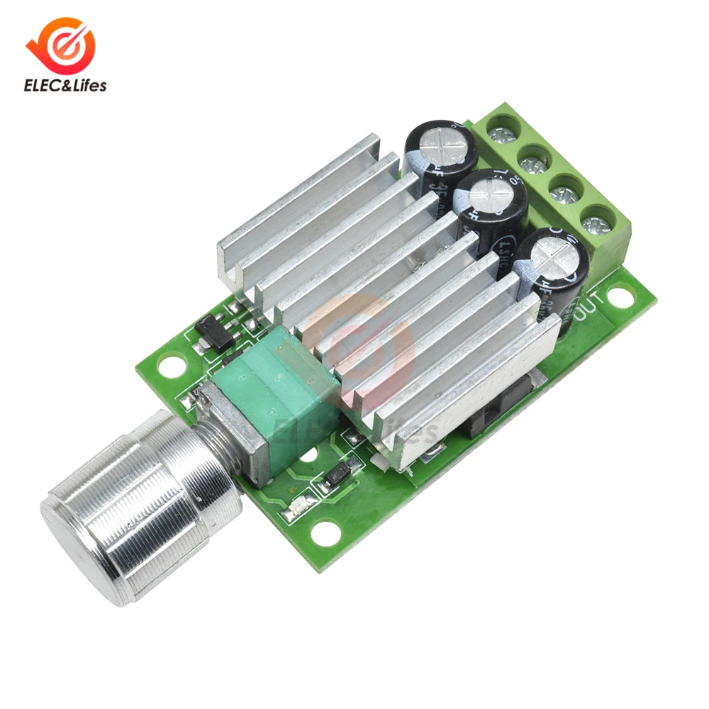 

DC 6V 12V 24V 30V 10A PWM DC Motor Speed Controller Governor Heat Sink Speed Regulator LED Dimmer Speed Control for LED Light