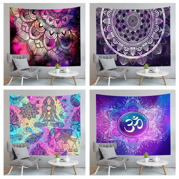 

Mandala Tapestry Wall Hanging Large India Compass Fabric Decor Blanket Yoga Mat Beach Towel Carpet