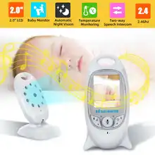 Беспроводной видеоняни и радионяни, цветная камера безопасности, 2 способа ночного видения, инфракрасный светодиодный мониторинг температуры и 8 колыбельных