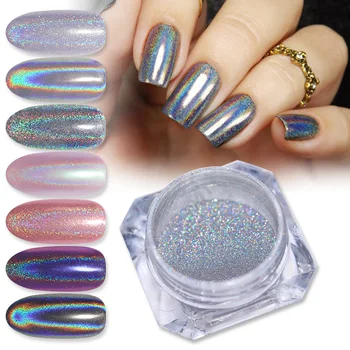 

Nail Powder Laser Silver Gold Nail Art Glittery Pigment Chrome Nail Powder Dazzling Shimmer Powder Dust