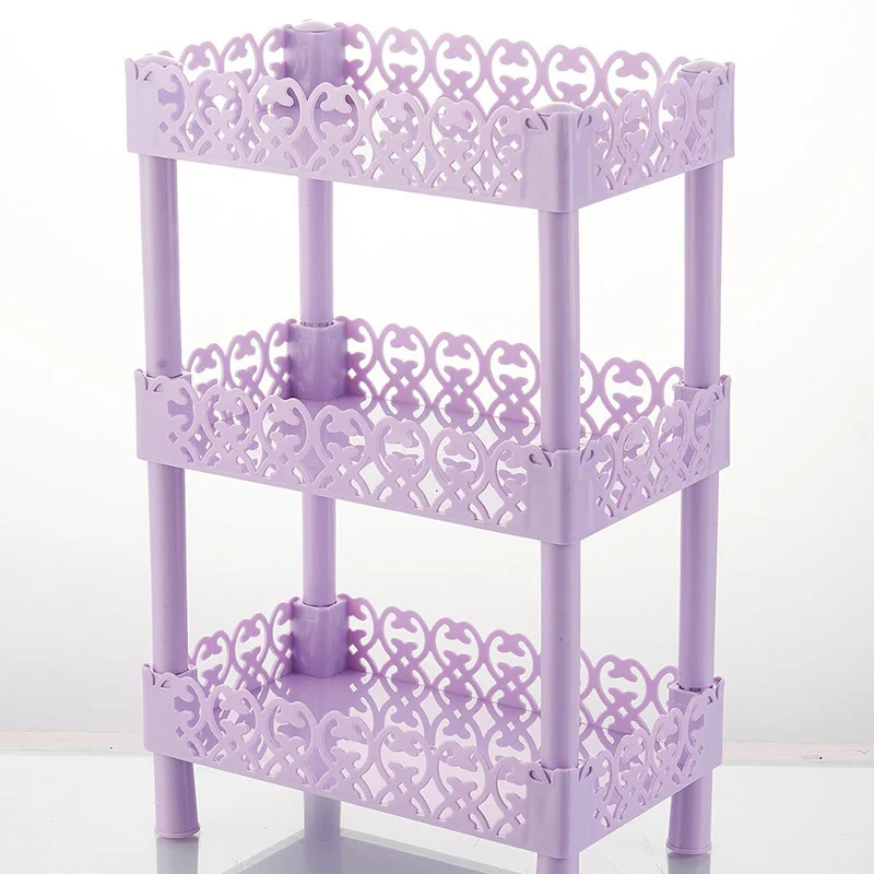 

Multifunction 3-layer Holder Organizer Plastic Storage Rack Kitchen Bathroom Multilayer Shower Shelf Portable Home Storage Rack