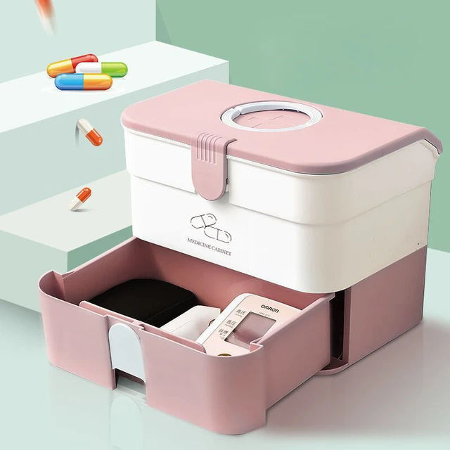Plastic Storage Box Medical Box Organizer Multi-Functional Portable Medicine  Cabinet Family Emergency Kit Box - AliExpress