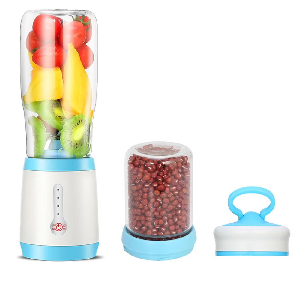  Electric Juicer Water Bottle Mini Portable USB Rechargeable Juicer Kitchen Blender Stainless Steel  - 4000367660734