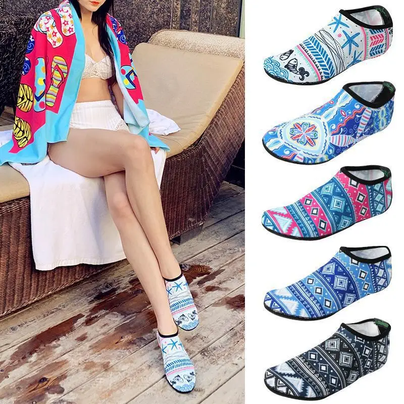 

Summer Men Women Swimming Shoes Rolibba Water Sports Socks Anti Slip Shoes Neoprene Socks Plus Size Thickening Non-slip Beach Sh