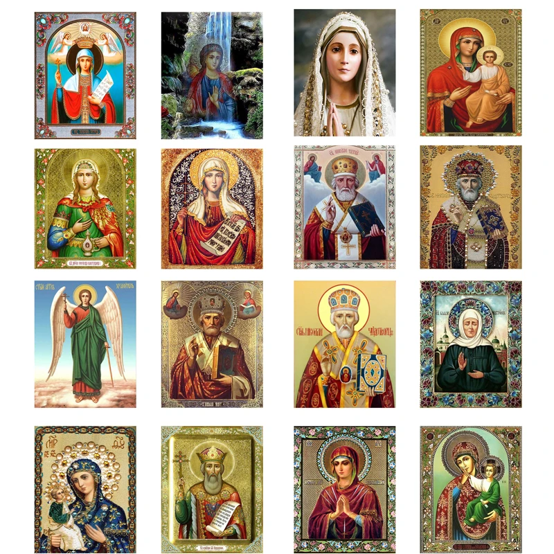 5D алмазная живопись Дева Мария картины стразы мозаика икона полный набор вышивка