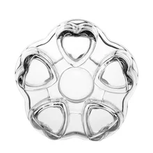 Чай грелка с украшением в виде кристаллов Стекло прозрачная, в форме сердца нагревательная база Чай набор аксессуаров