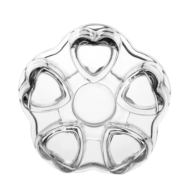 

Teapot Warmer Crystal Glass Clear Heart Shape Heating Base Tea Set Accessories