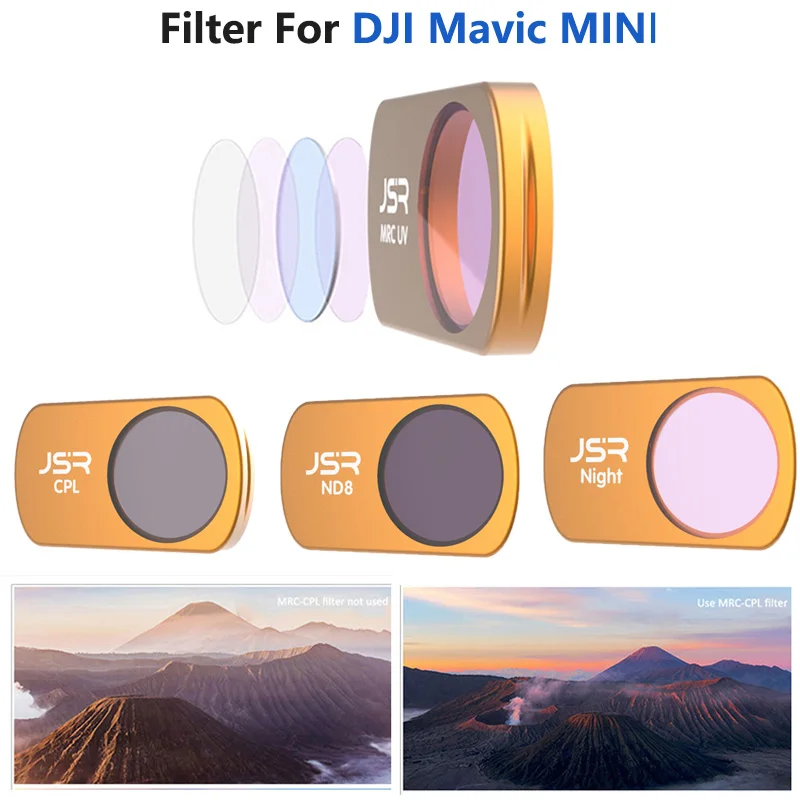 Best JRW Lens Filter for DJI Mavic Mini Drone Filters Kit ND 8 16 32 64 Drone Camera Lens Filter for DJI Mavic Mini Drone Accessories 